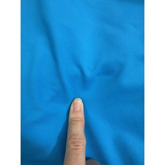 Skims Signature Swim Ruched T Shirt Cropped Keyhole Turquoise Blue M Read - Picture 9 of 9